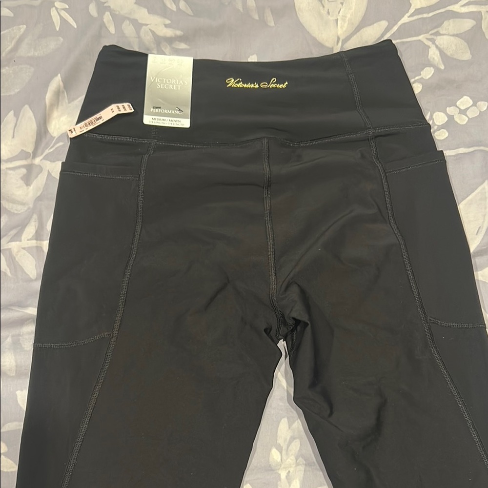 Victoria's Secret Black Leggings with Wide Waistband